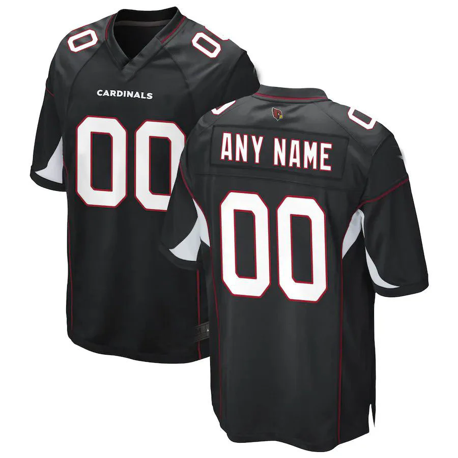 Men's Arizona Cardinals Black Custom Game Jersey