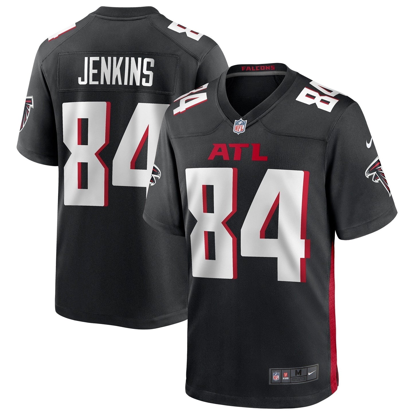 Alfred Jenkins Atlanta Falcons  Game Retired   Jersey - Black