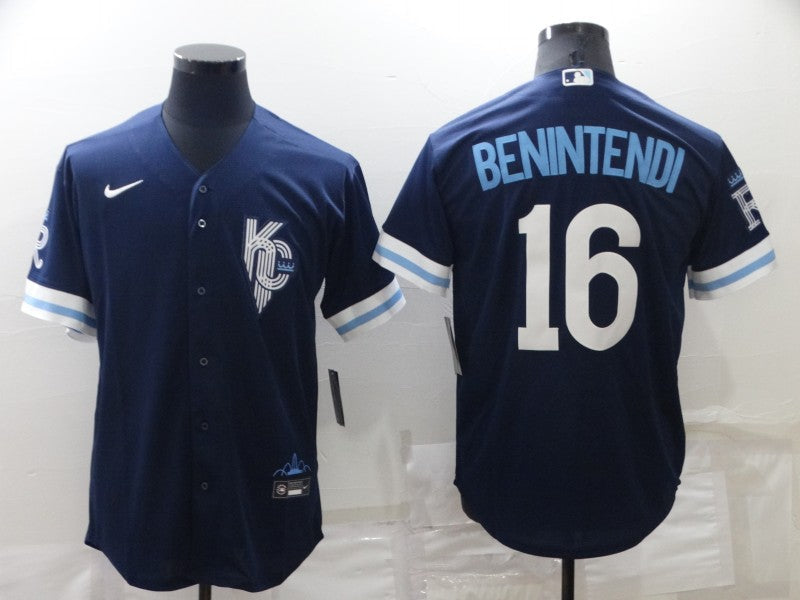 Men's Kansas City Royals Andrew Benintendi Navy Replica Baseball Jersey