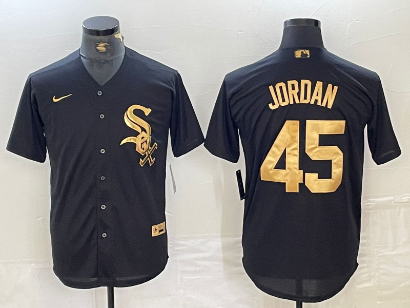 Men's Chicago White Sox Michael Jordan Black Replica Team Jersey