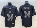 Men's Chicago Bears Walter Payton Black RFLCTV Limited Jersey