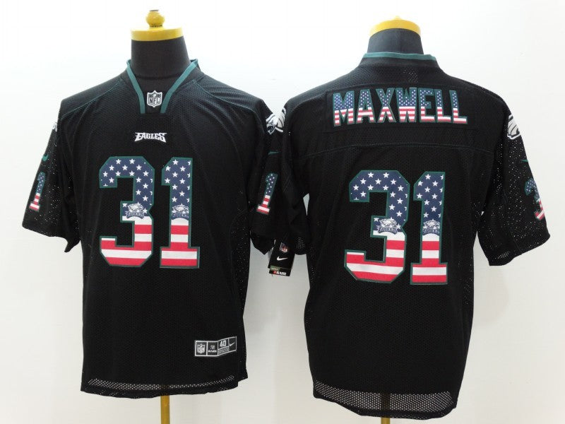 Men's Philadelphia Eagles Byron Maxwell #31 Black Game Jersey1
