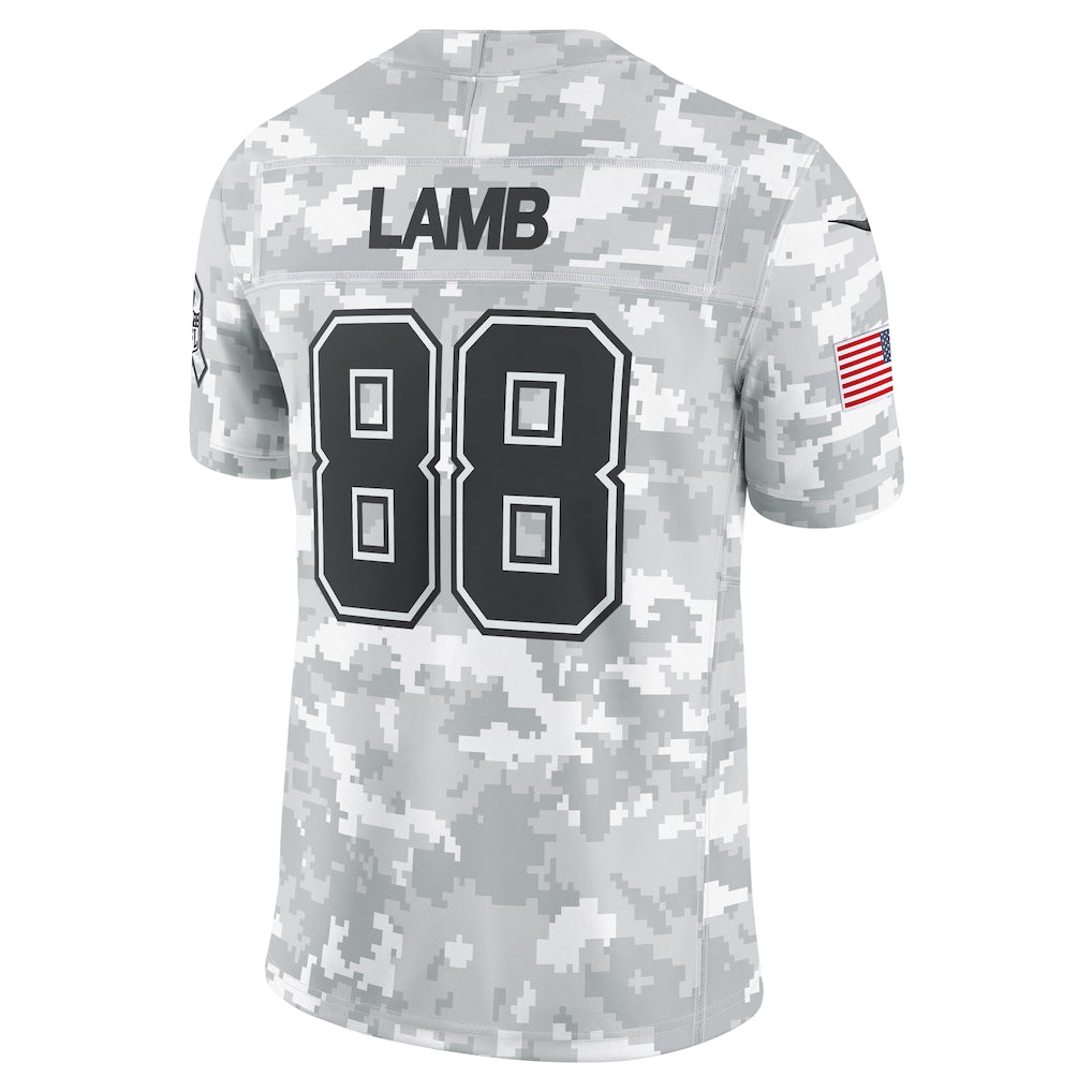 D.Cowboys #88 CeeDee Lamb Arctic Camo 2024 Salute to Service Limited Jersey