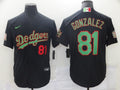 Men's Los Angeles Dodgers Victor Gonzalez Black Replica Baseball Jersey