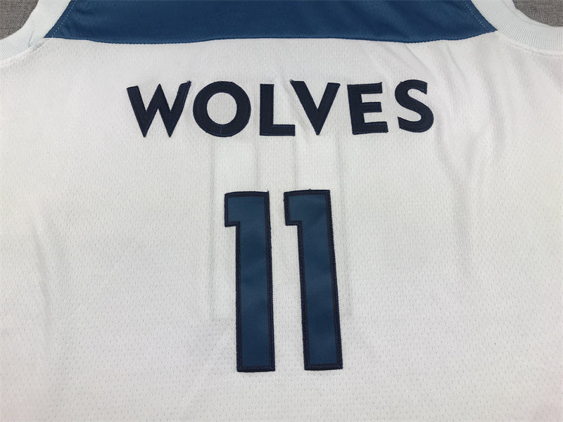 Timberwolves #11 White Jersey