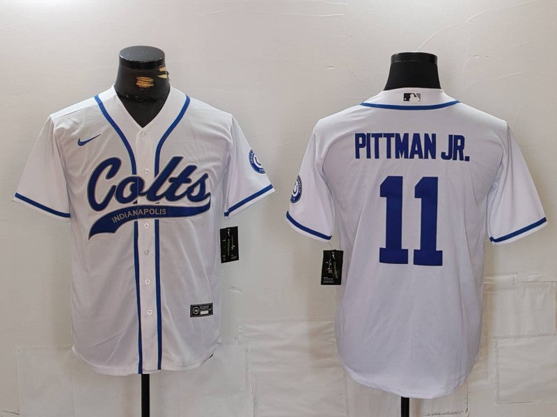 Men's Indianapolis Colts Michael Pittman Jr. White Player Jersey