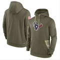 Men's Houston Texans Olive 2022 Salute to Service Therma Performance Pullover Hoodie1