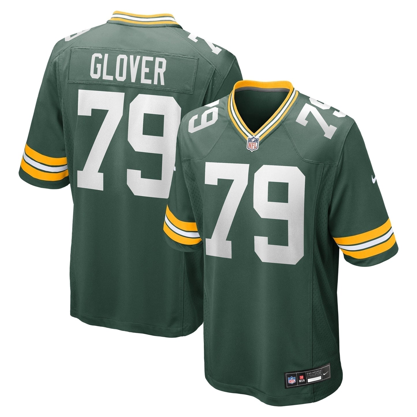 Travis Glover Green Bay Packers   Game Jersey -  Green