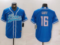 Men's Detroit Lions Jared Goff Blue Player Jersey
