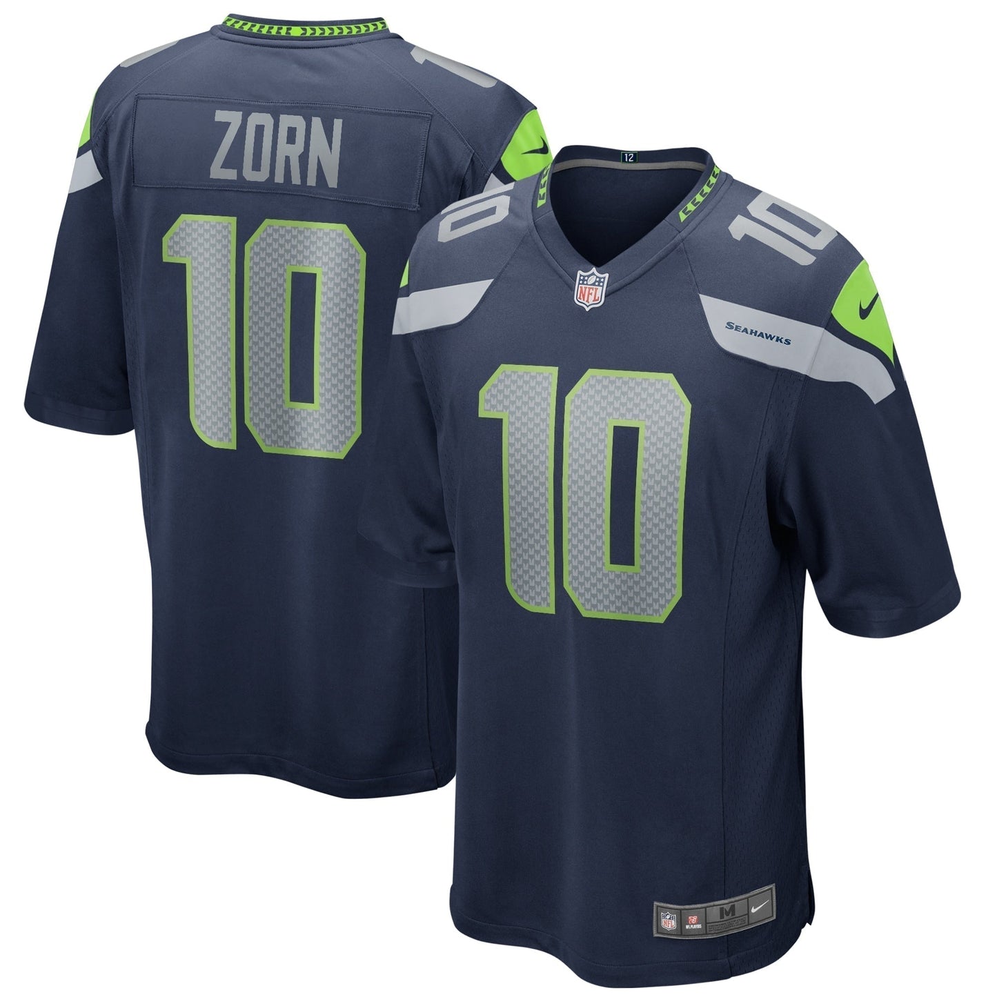 Jim Zorn Seattle Seahawks  Game Retired   Jersey - College Navy