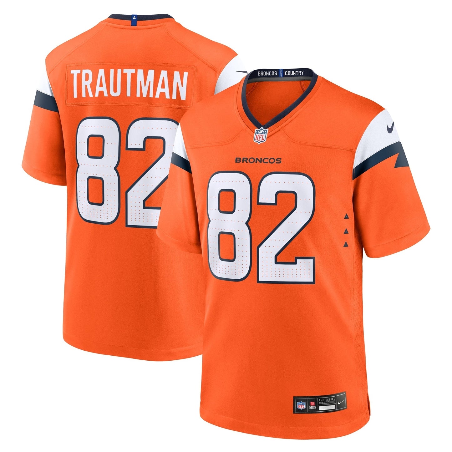 Adam Trautman Denver Broncos  Team Game Jersey -  Orange
