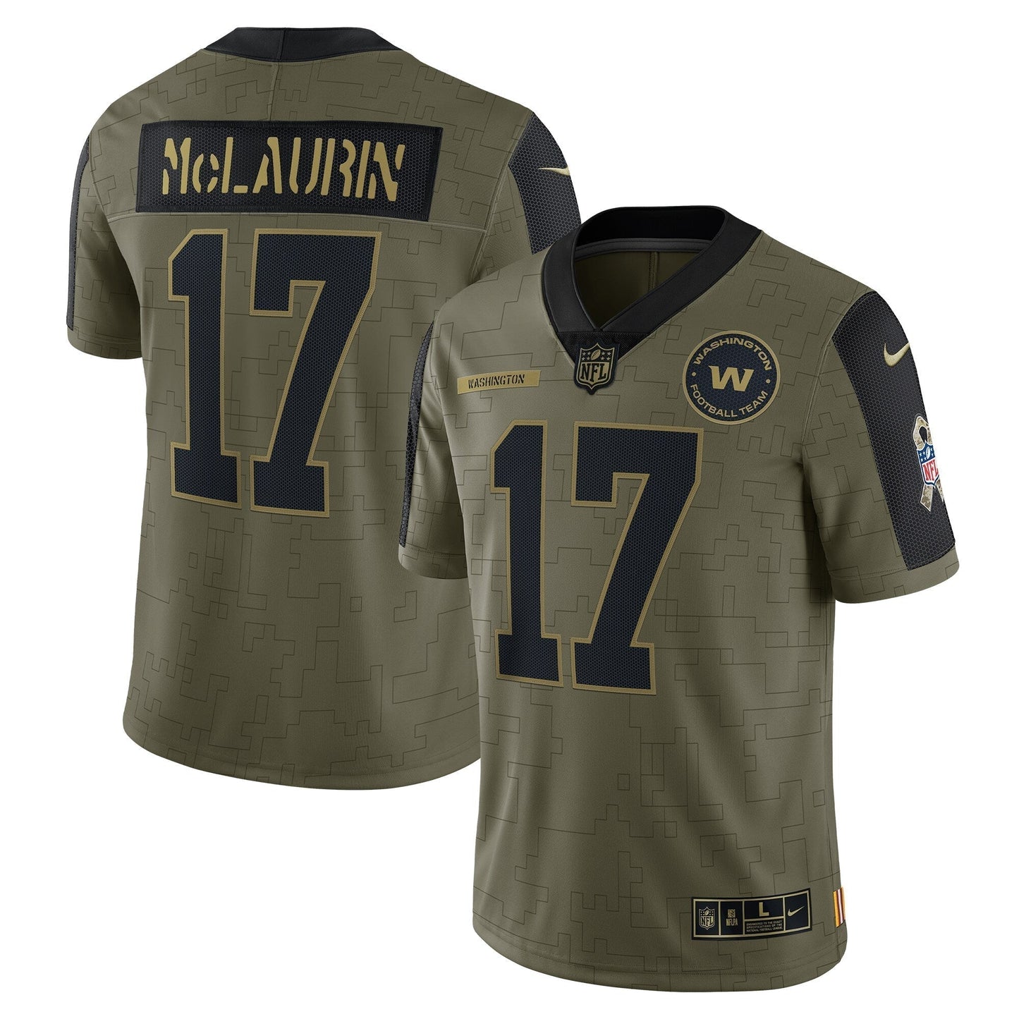 Terry McLaurin Washington Football Team  Salute To Service Limited   Jersey - Olive