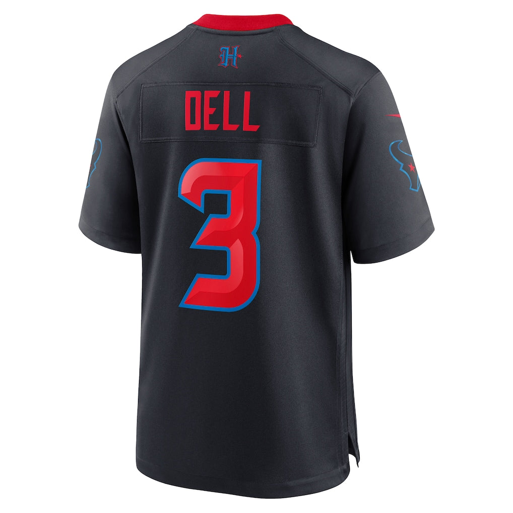 H.Texans #3 Tank Dell Navy 2nd Alternate Game Jersey