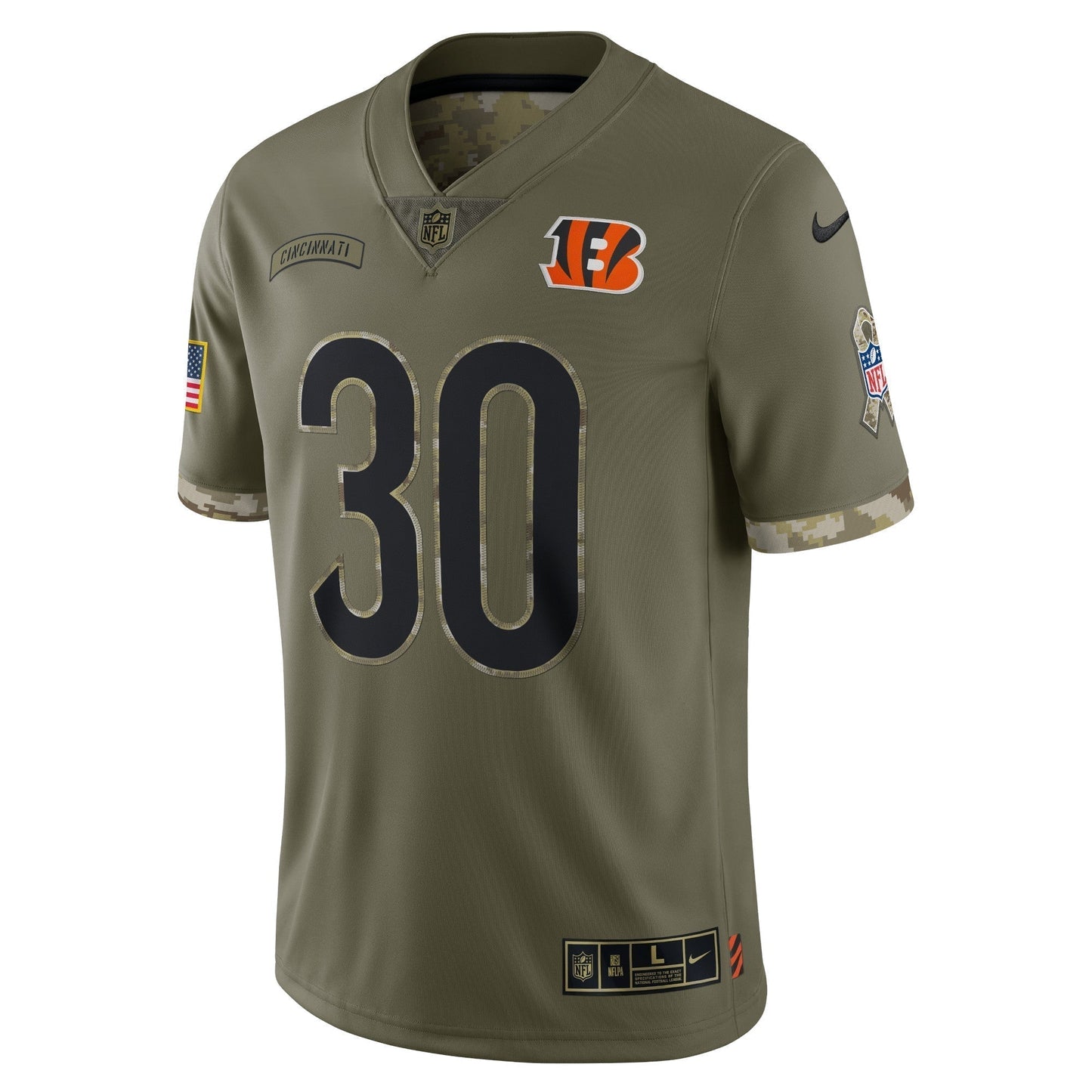 Jessie Bates III Cincinnati Bengals  Salute To Service Limited Jersey - Olive