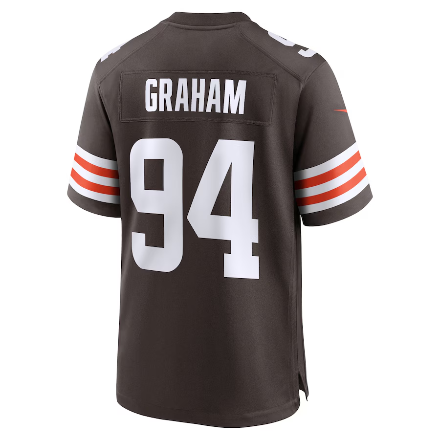 Men's Cleveland Browns Mason Graham  Brown 2025 NFL Draft First Round Pick Game Jersey