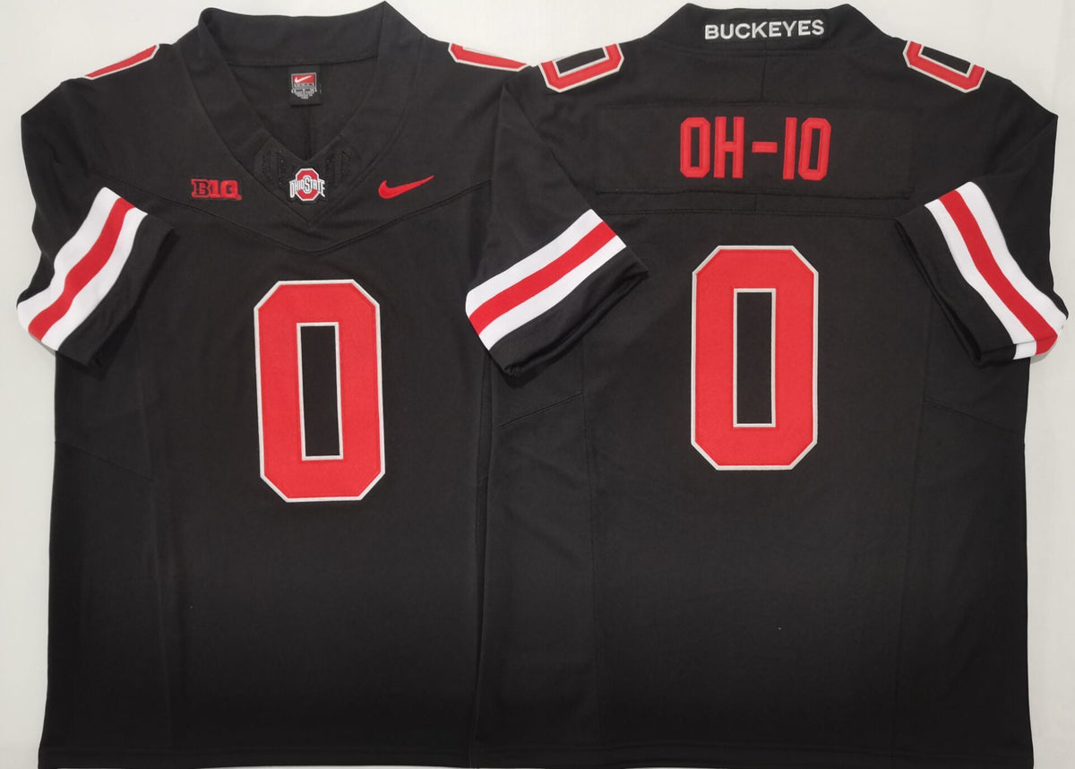 Men's Ohio State Buckeyes OH-10 Black Player Game Jersey
