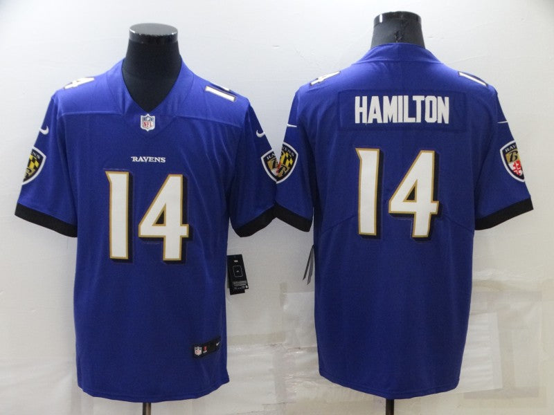 Men's Baltimore Ravens Kyle Hamilton Purple Game Jersey