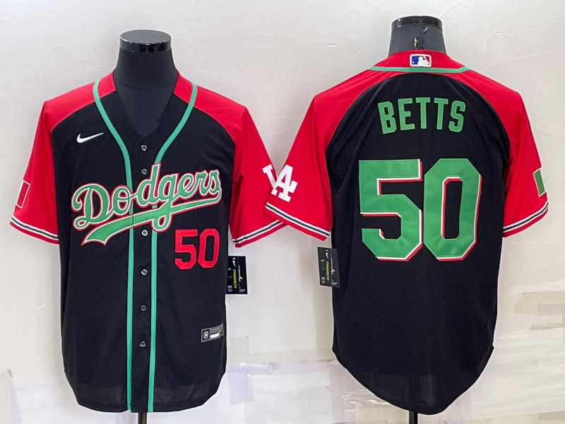 Men's Los Angeles Dodgers Mookie Betts Black Alternate Game Jersey