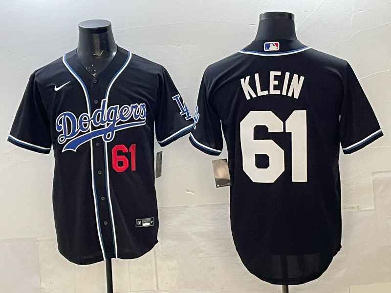 Men's Los Angeles Dodgers Clay Klein Black Replica Player Jersey