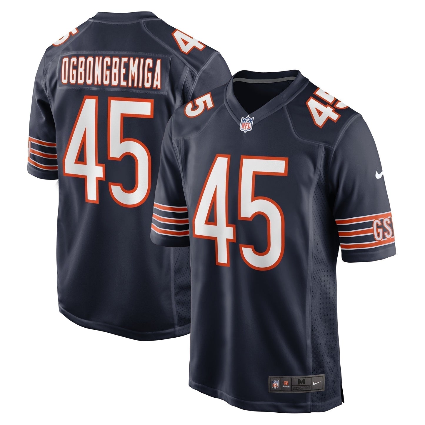 Amen Ogbongbemiga Chicago Bears  Game Jersey -  Navy