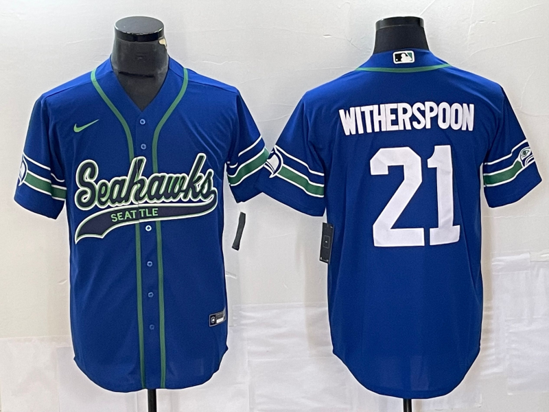 Men's Seattle Seahawks Devon Witherspoon Royal Alternate Legend Player Jersey Joint Edition