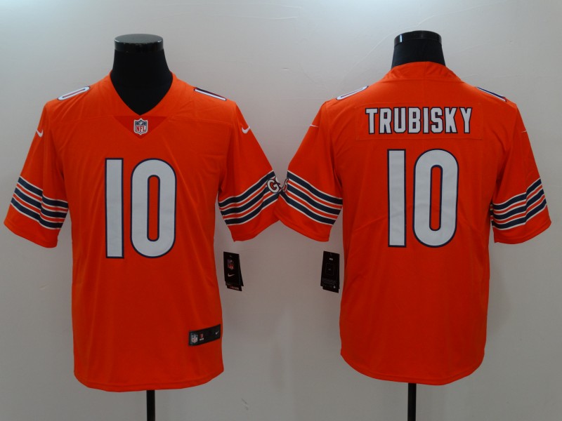 Men's Chicago Bears Mitch Trubisky Season Jersey Orange