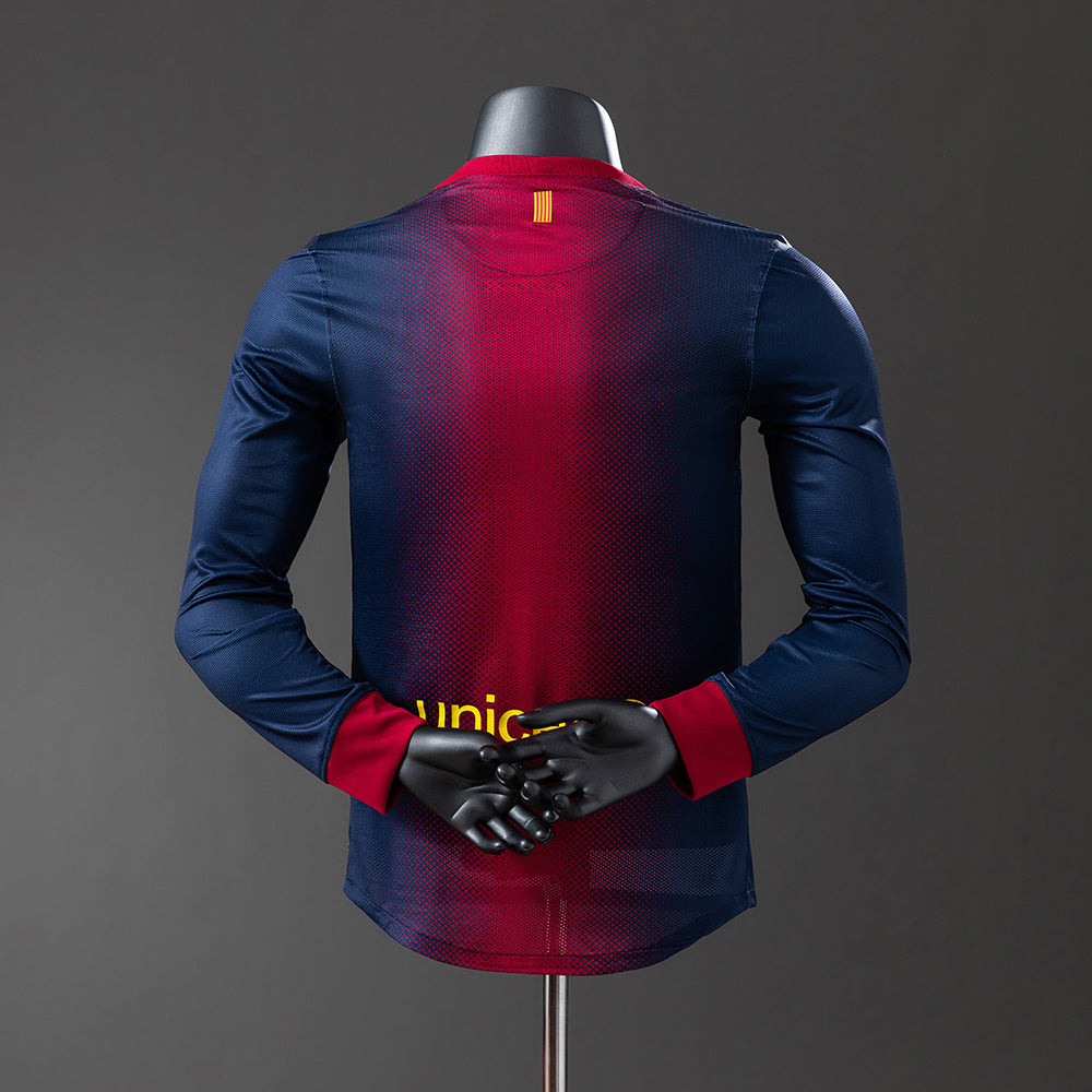Barcelona 12/13 Home Long Sleeve Player Version Retro Jersey