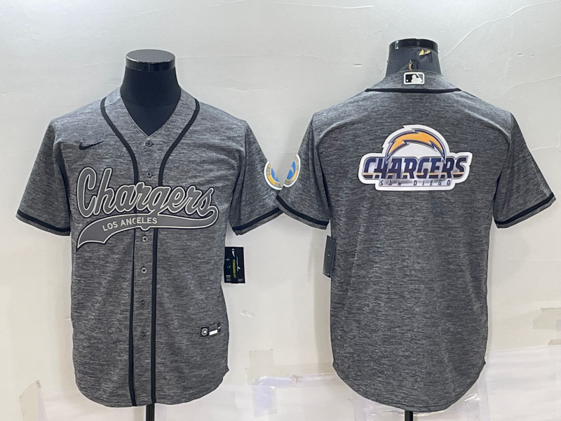 Men's Los Angeles Chargers Gray Game Jersey1