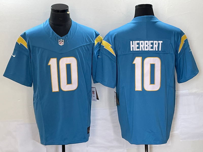 Men's Los Angeles Chargers Justin Herbert Powder Blue Player Game Jersey