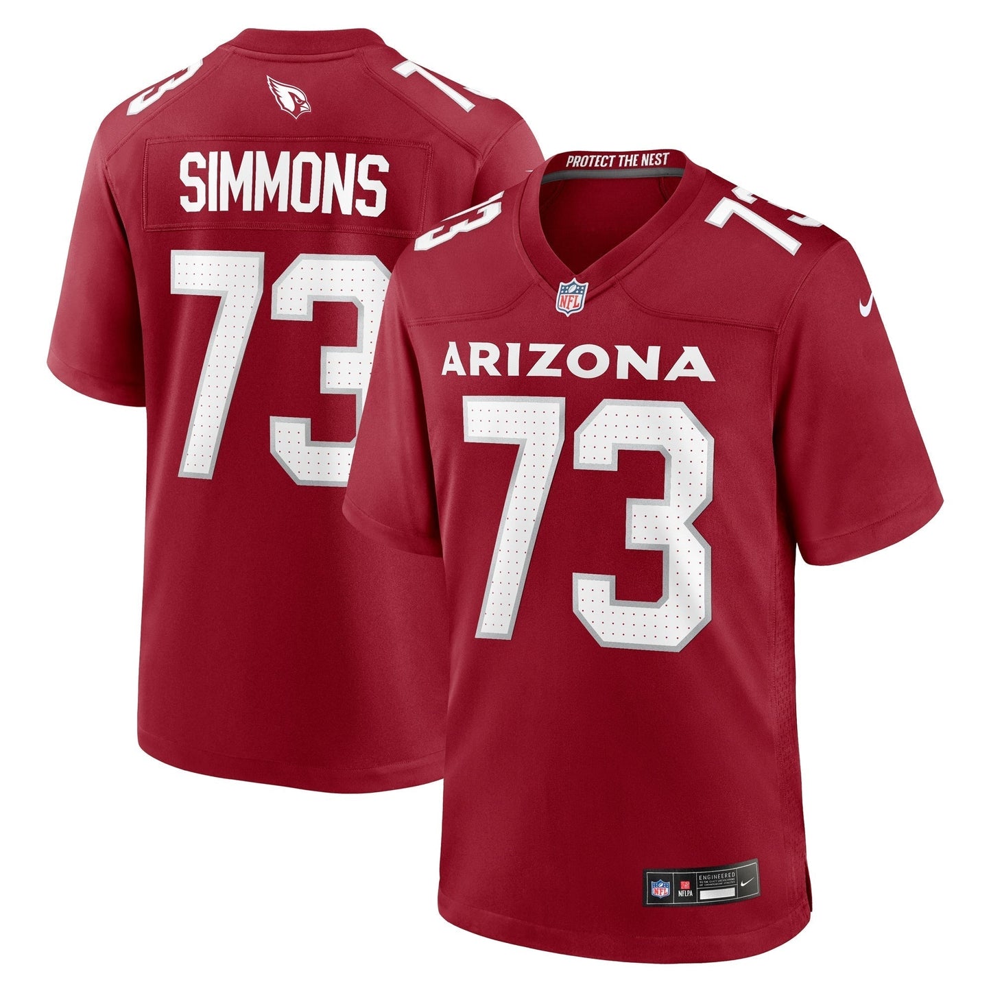 Lachavious Simmons Arizona Cardinals  Team Game Jersey -  Cardinal