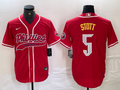 Men's Philadelphia Phillies Bryson Stott Red Player Jersey Joint Edition