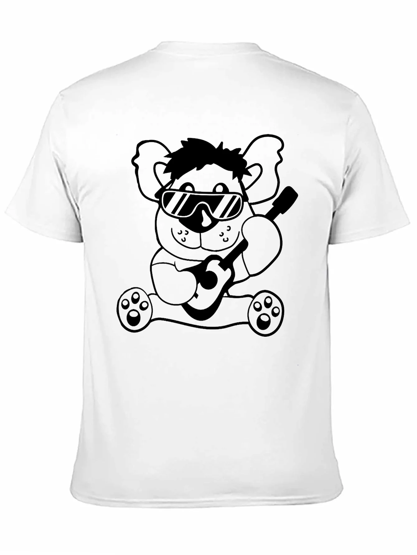 Cool Koala Guitar T-Shirt - Black Cotton