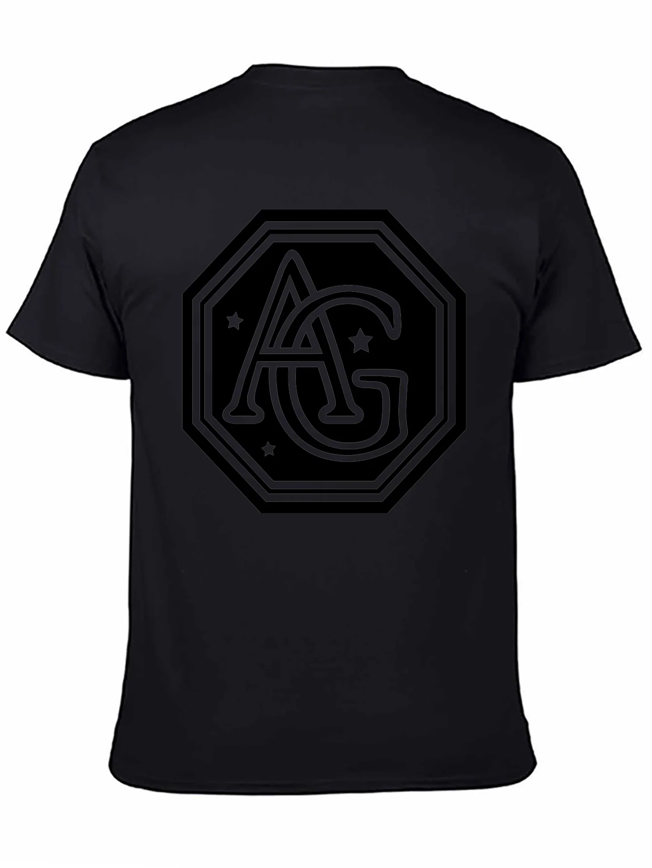 AG Logo Black Tee - Modern Graphic Print