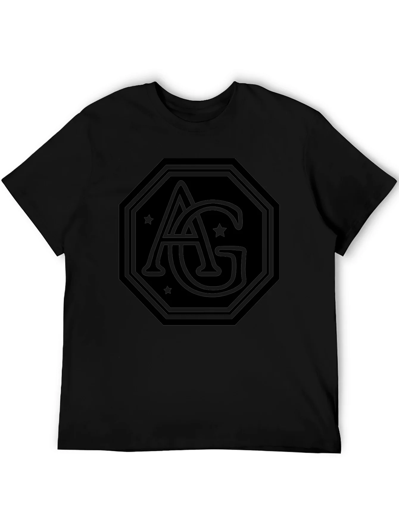 AG Logo Black Tee - Modern Graphic Print