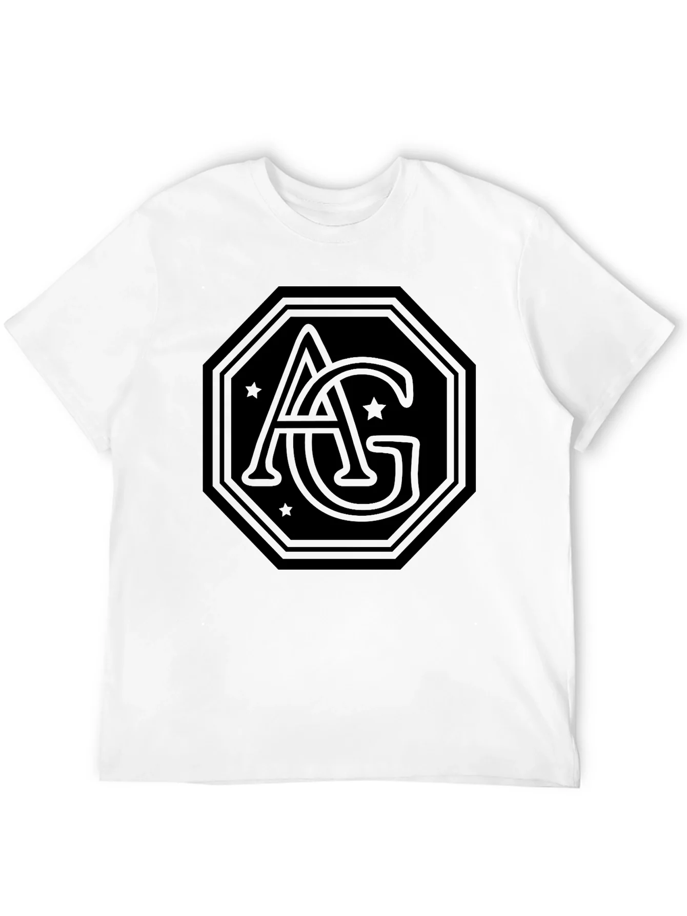 AG Logo Black Tee - Modern Graphic Print
