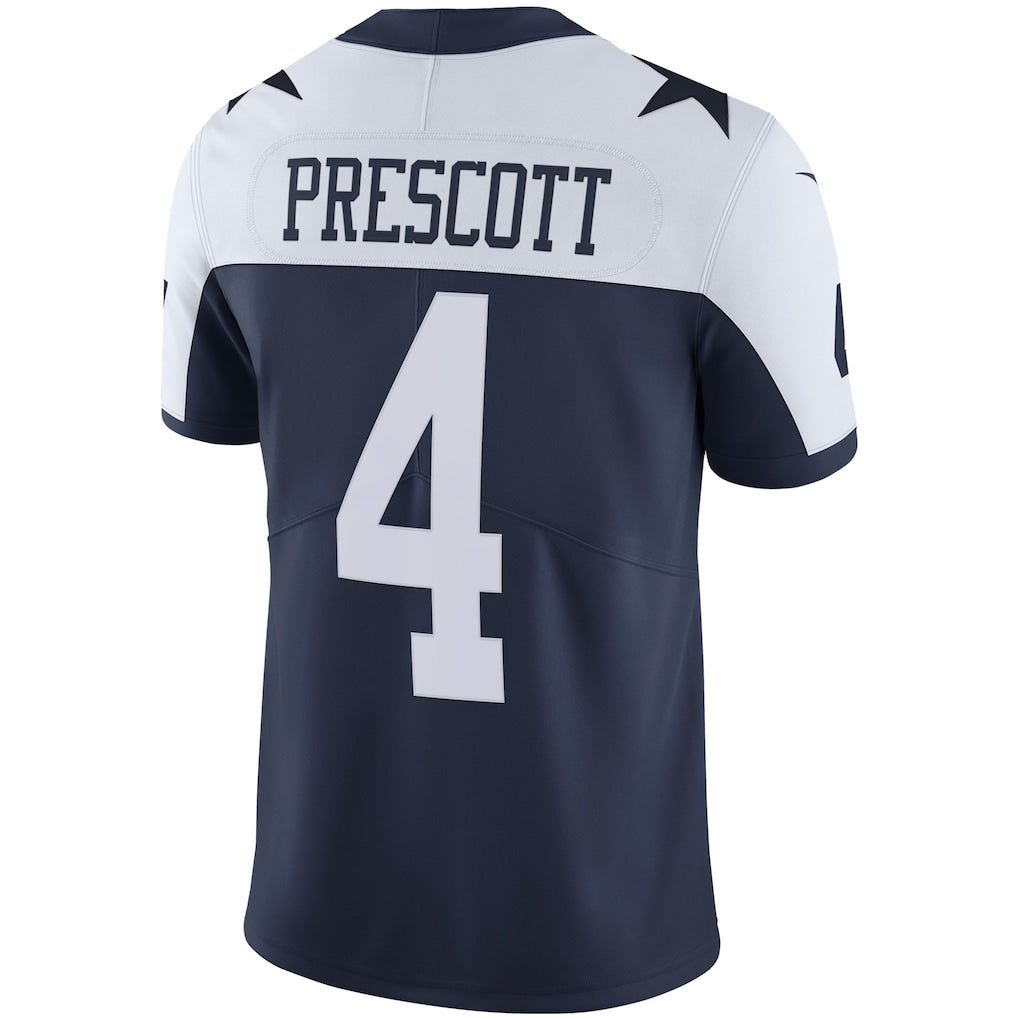 D.Cowboys #4 Dak Prescott Navy Alternate Vapor Limited Jersey