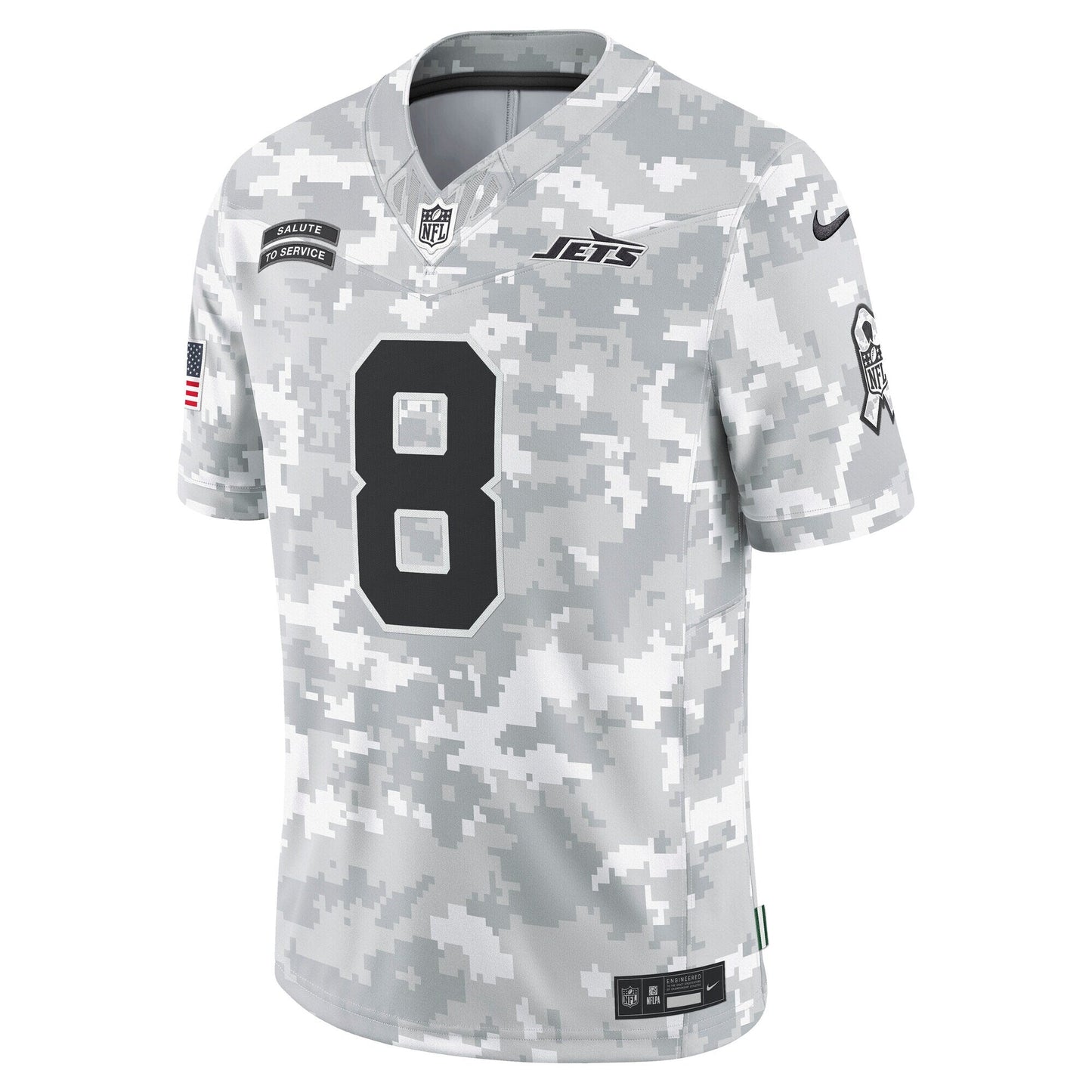Aaron Rodgers New York Jets  2024 Salute to Service Limited Jersey - Arctic Camo