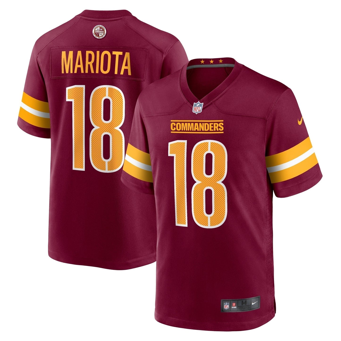 Marcus Mariota Washington Commanders   Game Jersey -  Burgundy