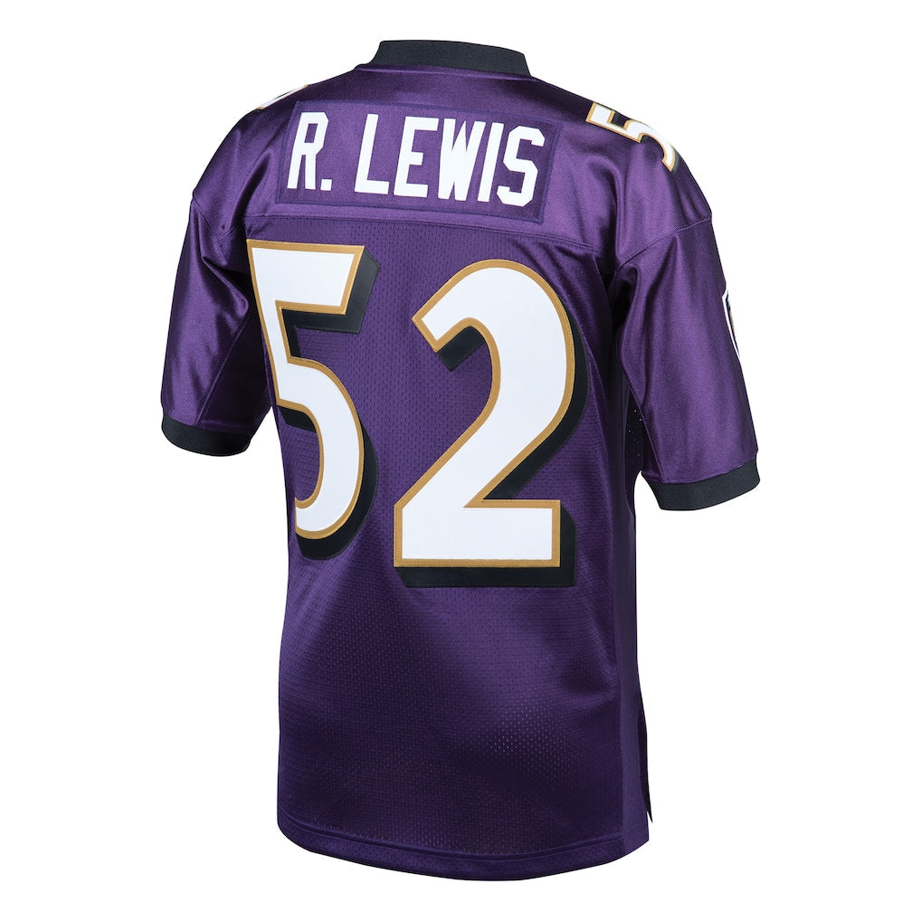 B.Ravens #52 Ray Lewis 2000  Purple Authentic Throwback Retired Player Jersey