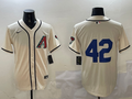 Men's Arizona Diamondbacks #42 White 2024 Jackie Robinson Day Home Limited Jersey