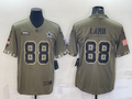 Men's Dallas Cowboys CeeDee Lamb Olive 2022 Salute To Service Limited Jersey