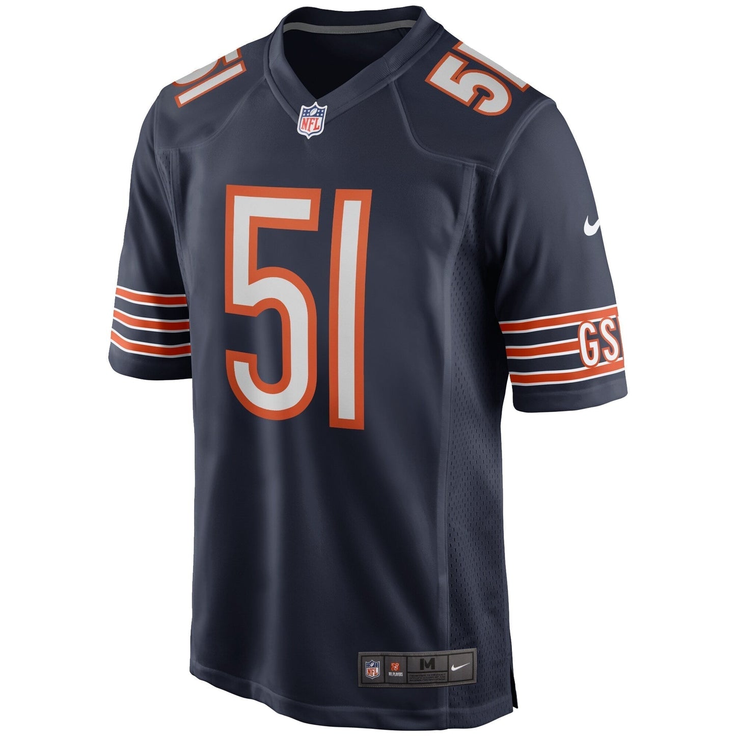 Dick Butkus Chicago Bears Game Retired   Jersey - Navy