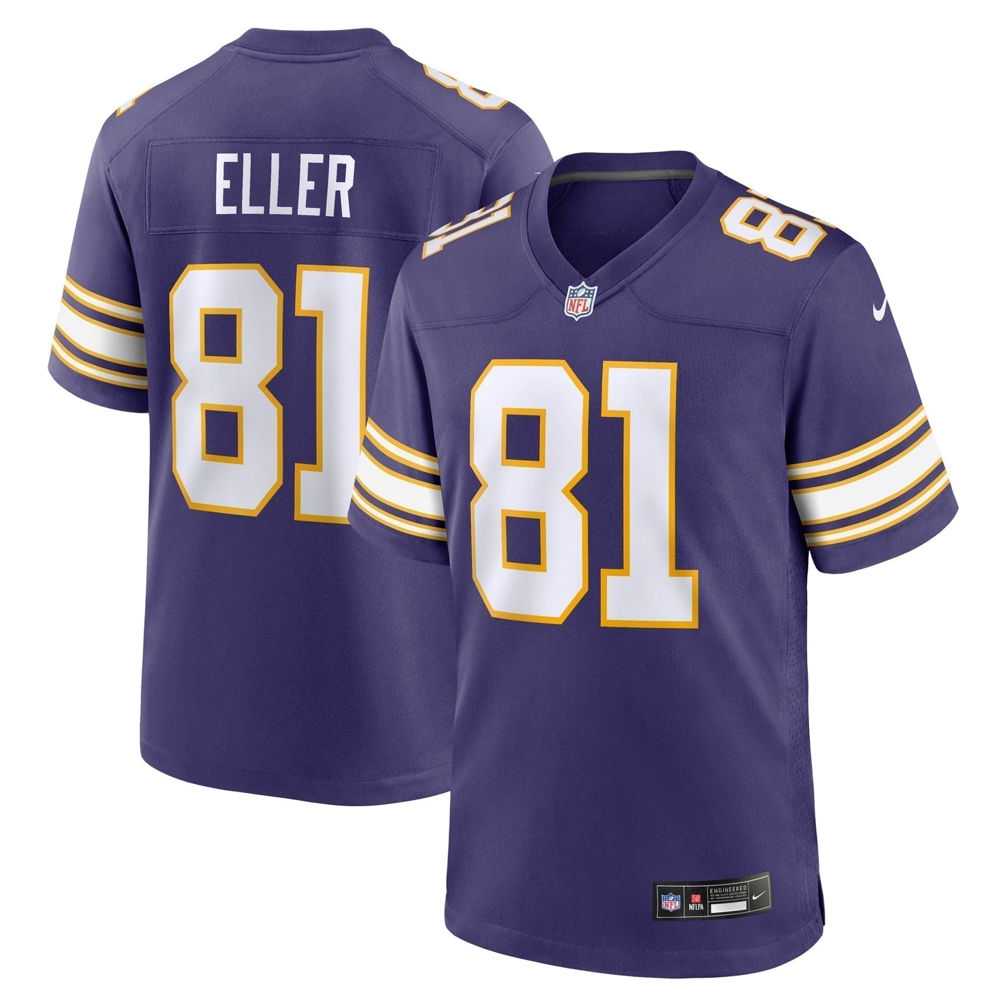 Carl Eller Minnesota Vikings  Classic Retired   Jersey - Purple