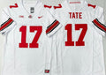 Men's Ohio State Buckeyes Carnell Tate White Player Game Jersey