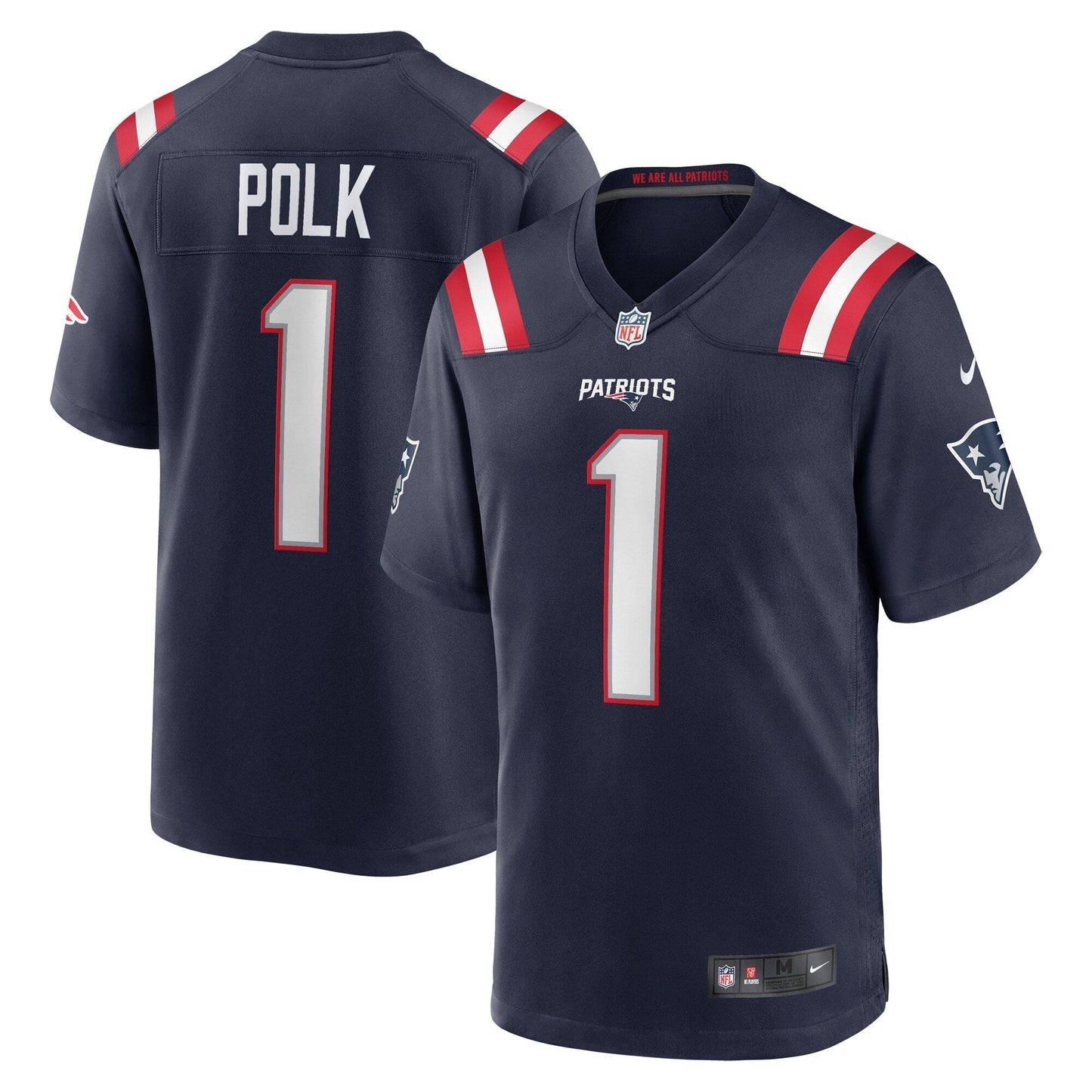 Ja'Lynn Polk New England Patriots  Team Game Jersey -  Navy