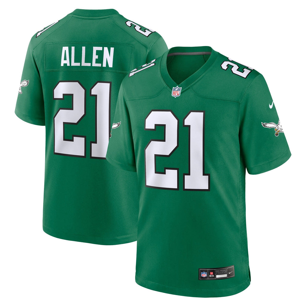 Eric Allen Philadelphia Eagles  Alternate Game Jersey - Kelly Green