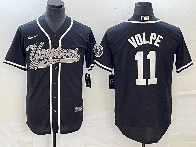 Men's New York Yankees Anthony Volpe Black Player Jersey Joint Edition