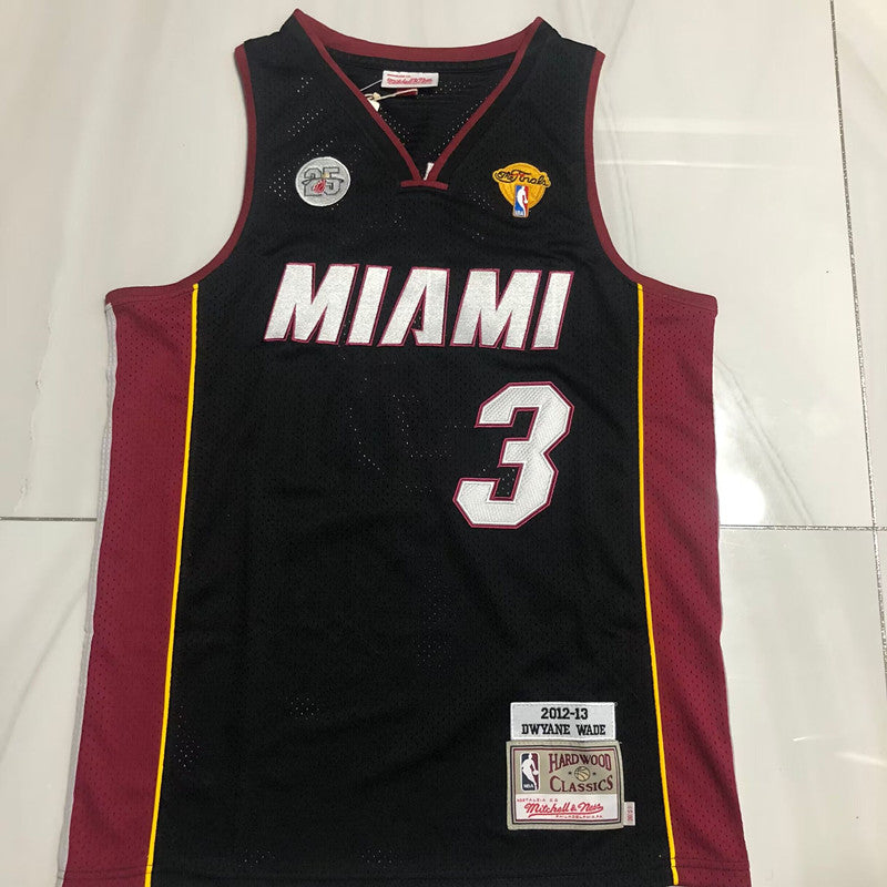 Heat 3# Wade Black Embroidered  Jersey