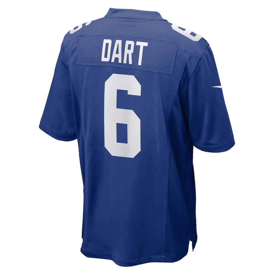 New York Giants Jaxson Dart  Royal 2025 NFL Draft First Round Pick Game Jersey