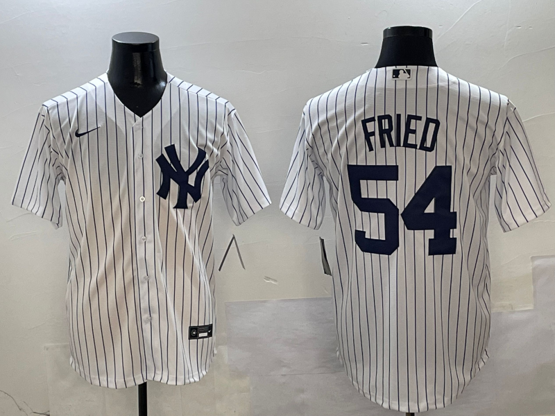 Men's New York Yankees1 Max Fried #54 White Home Limited Player Jersey